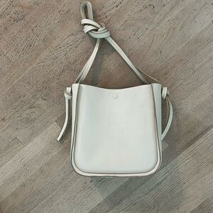 Loeffler Randall white crossbody bag.